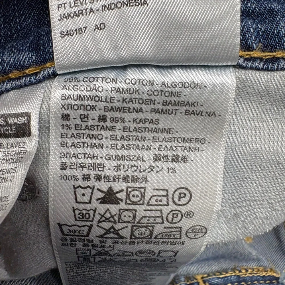 Levi's 514 Straight Fit Jeans Men 33x34 Blue Zip Fly Denim Good Condition